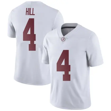 Limited Youth Daniel Hill Alabama Crimson Tide Football College Jersey - White