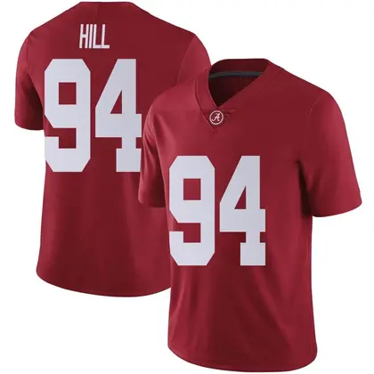 Limited Youth Edric Hill Alabama Crimson Tide Crimson Football College Jersey -