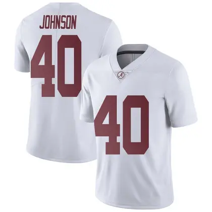 Limited Youth Grant Johnson Alabama Crimson Tide Football College Jersey - White