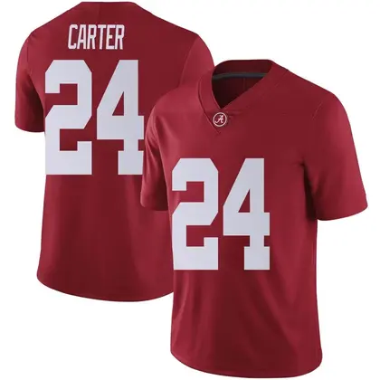 Limited Youth Noah Carter Alabama Crimson Tide Crimson Football College Jersey -