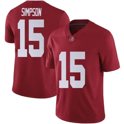 Limited Youth Ty Simpson Alabama Crimson Tide Crimson Football College Jersey -