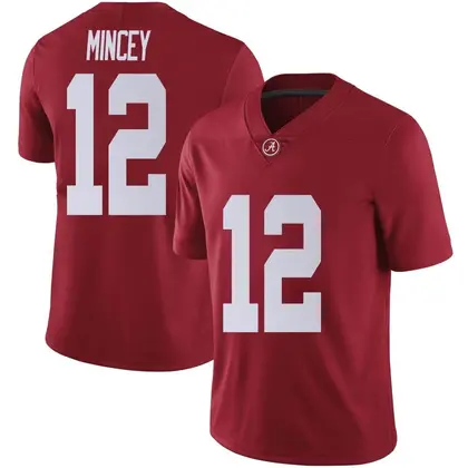 Limited Youth Zavier Mincey Alabama Crimson Tide Crimson Football College Jersey -
