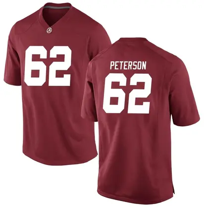 Replica Men's Davis Peterson Alabama Crimson Tide Crimson Football College Jersey -