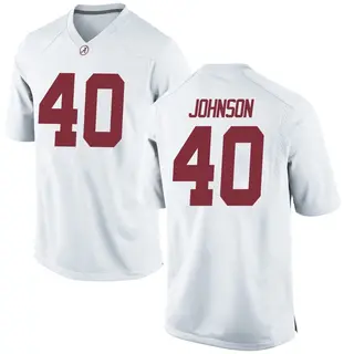 Replica Men's Grant Johnson Alabama Crimson Tide Nike Football College Jersey - White