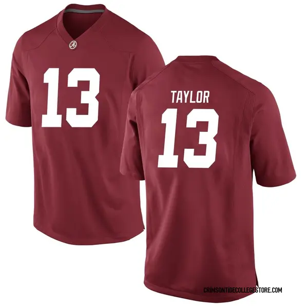 Replica Men's Ivan Taylor Alabama Crimson Tide Nike Crimson Football College Jersey -