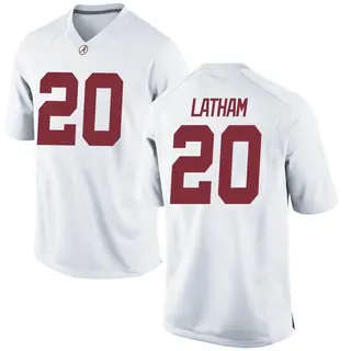 Replica Men's Jah-Marien Latham Alabama Crimson Tide Nike Football College Jersey - White