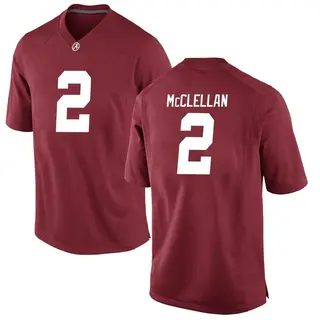 Replica Men's Jase McClellan Alabama Crimson Tide Nike Crimson Football College Jersey -