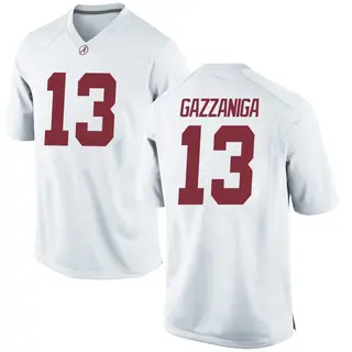 Replica Men's John Gazzaniga Alabama Crimson Tide Nike Football College Jersey - White