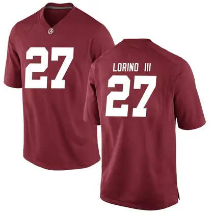 Replica Men's Michael Lorino III Alabama Crimson Tide Crimson Football College Jersey -