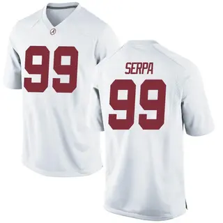 Replica Men's Nick Serpa Alabama Crimson Tide Nike Football College Jersey - White
