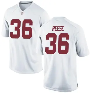 Replica Men's QB Reese Alabama Crimson Tide Nike Football College Jersey - White