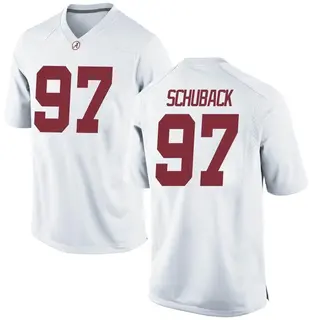 Replica Men's Reid Schuback Alabama Crimson Tide Nike Football College Jersey - White