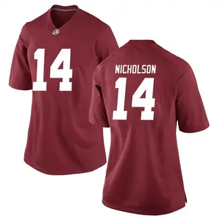 Replica Women's Graham Nicholson Alabama Crimson Tide Nike Crimson Football College Jersey -