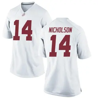 Replica Women's Graham Nicholson Alabama Crimson Tide Nike Football College Jersey - White