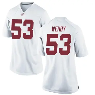 Replica Women's Kade Wehby Alabama Crimson Tide Nike Football College Jersey - White