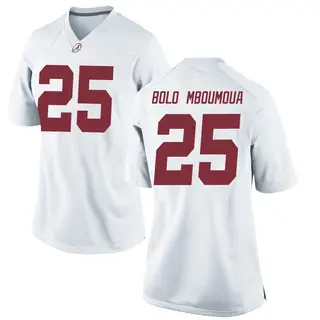 Replica Women's Steve Bolo Mboumoua Alabama Crimson Tide Nike Football College Jersey - White
