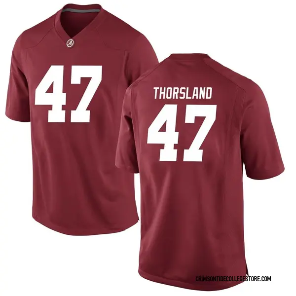 Replica Youth Adam Thorsland Alabama Crimson Tide Nike Crimson Football College Jersey -