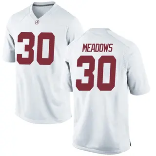 Replica Youth Derek Meadows Alabama Crimson Tide Nike Football College Jersey - White