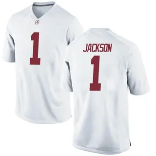 Replica Youth Domani Jackson Alabama Crimson Tide Nike Football College Jersey - White