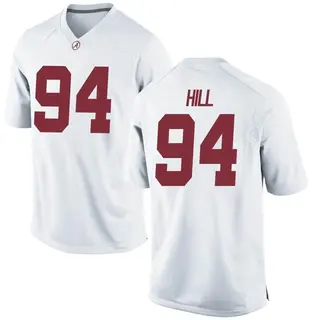 Replica Youth Edric Hill Alabama Crimson Tide Nike Football College Jersey - White