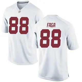 Replica Youth Isaia Faga Alabama Crimson Tide Nike Football College Jersey - White