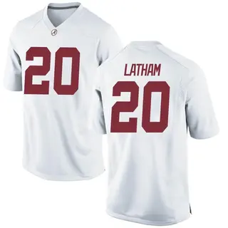 Replica Youth Jah-Marien Latham Alabama Crimson Tide Nike Football College Jersey - White