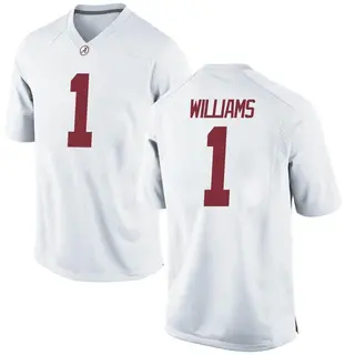 Replica Youth Jameson Williams Alabama Crimson Tide Nike Football College Jersey - White