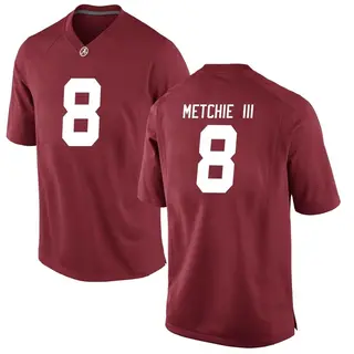 Replica Youth John Metchie III Alabama Crimson Tide Nike Crimson Football College Jersey -