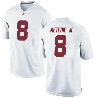 Replica Youth John Metchie III Alabama Crimson Tide Nike Football College Jersey - White