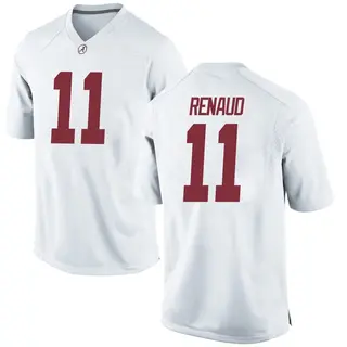 Replica Youth Jordan Renaud Alabama Crimson Tide Nike Football College Jersey - White