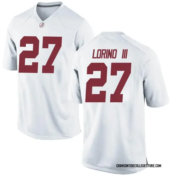 Replica Youth Michael Lorino III Alabama Crimson Tide Nike Football College Jersey - White
